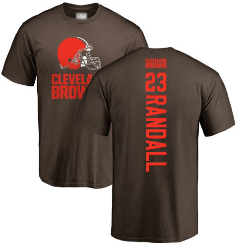 Men Cleveland Browns Damarious Randall Brown Jersey #23 NFL Football Backer T Shirt